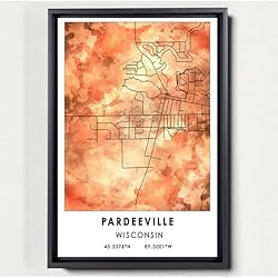 Pardeeville Map Poster, Wisconsin Map Art