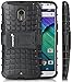 Moto X Pure Edition Rugged Case, Fosmon HYBO-RAGGED Detachable Hybrid Dual Layer Kickstand Case for Motorola Moto X Pure Edition / Motorola Moto X Style - Black / Black