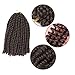 YEBO Spring Twist Hair 4 Packs 8 Inches Spring Twists Crochet Braiding Hair Ombre Colors Synthetic Hair Extensions 30 Strands/Pack, 110g/Pack(#4,8Inch)