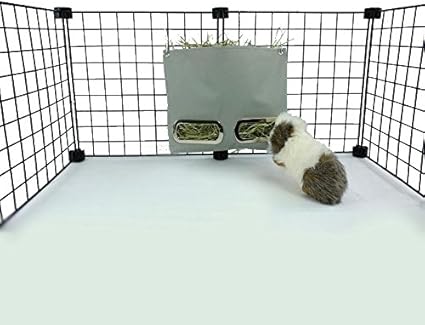 Amazon Com Guinea Pig Hay Bag Feeder Small Grey Pet Supplies
