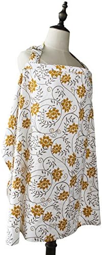 Breast Feeding Nursing Cover Breathable Baby Privacy Covers for Moms (Yellow)