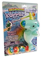 Hog Wild Narwhal Popper Toy - Shoot Foam Balls Up