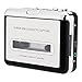 FORE USB Retro Cube Cassette/Tape Converter with PC, Laptop Convert Cassette to Mp3 Portable Cassette-to-MP3 Transfer Cassette Walkman Player with Battery Case Color Silver Grey