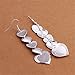 NYKKOLA Fashion Jewelry Beautiful 925 Silver Heart to Heart Pendant Hook Earrings