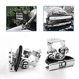 LED Light Bar Mounting Brackets, Rigidhrose 2pcs Universal Hood LED Work Light Bar Mount Bracket Clamp Holder for Jeep Truck Off Road Installed No Need Drilling