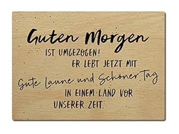 Interluxe Luxecards Postkarte Holzpostkarte Guten Morgen Ist