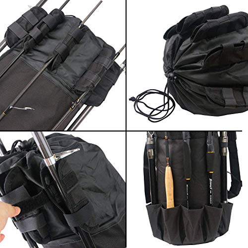 OROOTL Angelrute Tasche Angeltasche Rod Case Angelkoffer Angelrute Aufbewahrungsbeutel Angelausrüstung Organizer Reise… – Bild 4