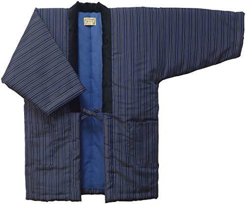 HANTEN (Cotton jacket made in Japan Kimono-style) Japanese clothes X-Large Size Men's (X-Large, 155)