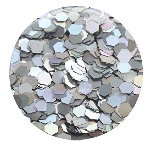 Beautiful Variety Of Holographic Silver and Gold Glitter! 6 PK Glitter Kit - Solvent Resistant & Great for Nail Art Polish, Gels, Acrylics Supplies - Quality Glitter Made in the USA! (10 Gram Jars)