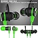 Wired E-Sport Earphone Noise Cancelling Stereo Bass Gaming Headphone with Mic, KEKU 3.5mm HiFi Earbuds with Extension Cable and PC Adapter for PC, Laptop and Cellphones (Green)thumb 1