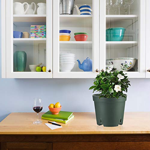 Pots for Plants, ZOUTOG 6 inch Plastic Planters with Drainage Hole, Pack of 12 - Plants not Included - Thumbnail 6