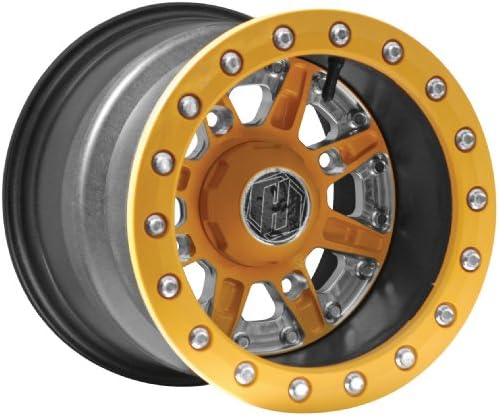 Hiper Wheel Sidewinder 2 Wheels - 12x7 - 4+3 Offset - 4/156 - Yellow , Position: Front/Rear, Wheel Rim Size: 12x7, Rim Offset: 4+3, Bolt Pattern: 4/156, Color: Yellow 1270-POLYL-43-SBL-YL
