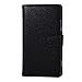 YESOO8482; Nokia Lumia 925 Folio Leather Case Flip Cover and Stand (Black)