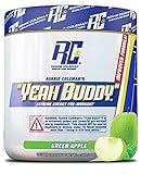 YEAH BUDDY PRE WORKOUT – Extreme Non Crash Sustained Energy Preworkout & Nitric Oxide Supplement with Extended Release Caffeine, TeaCrine and Agmass, Green Apple, 30 Serving