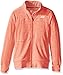 Skechers Girls' Big Space Dye Mock Neck Track Jacket, Peach Amber, L
