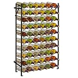 Modern Black Metal 60 Bottle Wine Cellar Organizer Rack / Wall Mounted Wine Collection Display Stand