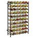 Modern Black Metal 60 Bottle Wine Cellar Organizer Rack / Wall Mounted Wine Collection Display Stand