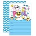 Girl Emoji Pool Party Birthday Invitations, Summer Pool Party Bash, Splash Pad, Water Park Invites, 20 Fill In Pool Party Invitations With Envelopes