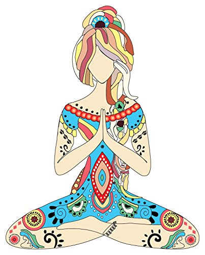 Yoga girl 5.5"x 4.25" inch waterproof sticker for car o…