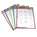 C-Line Reusable Dry Erase Pockets, 9 x 12 Inches, Assorted Primary Colors, 5 Pockets per Pack (40630)