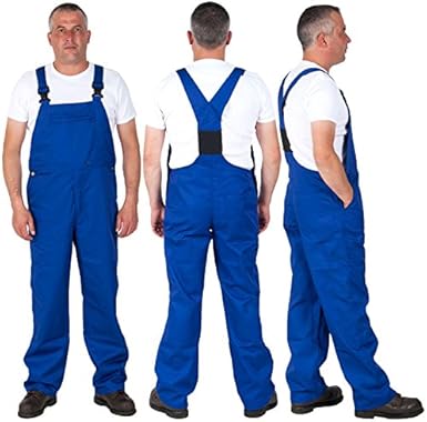 blue bib and brace overalls