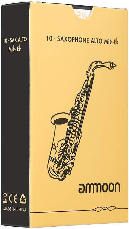 ammoon Saxophone Reeds Alto Saxophone Sax Traditional Reeds Strength 2.5, 10pcs/ Box