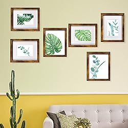 8x10 Picture Frame Brown Set of 6, Display Pictures