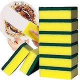 Batteraw Dishwashing Sponge - 20Pcs Home Kitchen Double Layer Heavy Duty Scrub Sponge Strong Water Absorption Dishwashing Sponge