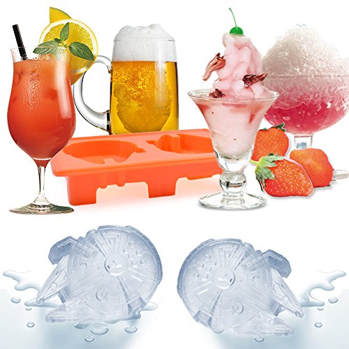 Star Wars Ice Trays Silicone Ice Large Cube Molds Food Grade Chocolate Candy Baking Molds-Millennium Falcon - Thumbnail 2