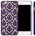 Iphone 6 Case, Top Selling (TM) [Damask]Design Pattern Rubber Coating Ultra Slim Fit Hard Hybrid Case Cover for Iphone 6 (iphone 6 [4.7inch], Purple)