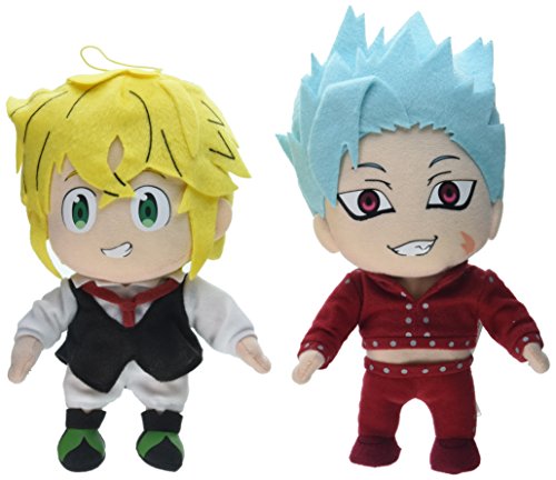 GE Animation Set of 2 the Seven Deadly Sins Meliodas & Ban Stuffed Plush