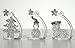 Glittered Christmas Tree Ornaments Boot Tree Snowman Set of Three.