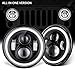 GoodRun Jeep Wrangler Headlights 7'' LED Halo Angel Eyes Amber Turn Signals White DRL Dot Approved For 1997-2017 TJ JK Unlimited Rubicon Sport Sahara Willys Wheeler Car Accessories