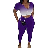 Nimsruc 2 Piece Sets For Women Sexy Casual Workout Crop Short Sleeve Long pants Leggings Sets Summer Active Wear