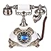 fosa European Antique Phone, Retro Vintage Telephone Phones Classic Desk FSK/DTMF Landline Phone with Real Time & Caller ID Display for Office Home Living Room Decor, Wonderful Gift