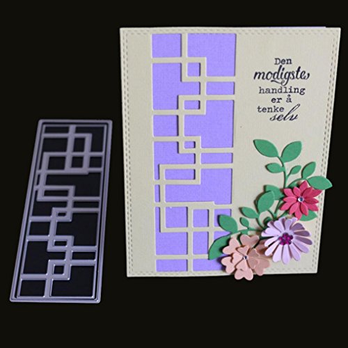 Vanvler Die Cuts for Card Making Scrapbooking Diy Metal Stencils Album Craft (F Abstract geometry) - Thumbnail 4