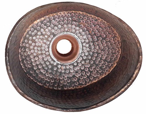 Egypt gift shops Heat Treated Matte Bronze Patina Egg Oval Vessel Hand Hammered Natural Copper Bathroom Sink Renovation Project