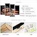 sechars - 4 Panel Modern Canvas Wall Art for Wall Whisky and Cigarette Picture Poster Print for Home Kitchen Bar Pub Western Decor Liquor Wall Art with Wood Frame Ready to Hang