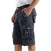 Rejork Cargo Shorts for Men Casual 3/4 Capri Pants with Pockets Long Below Knee Length Loose Fit Hiking Work
