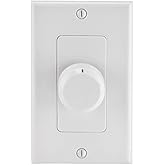 Monoprice Speaker Volume Controller - Rotary Type, 100 Watts Per Channel, 4-16 Ohms, Single Gang, White