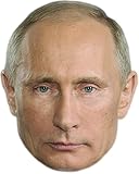 Celebrity Cutouts Vladimir Putin Mask, Cardboard Face and Fancy Dress Mask