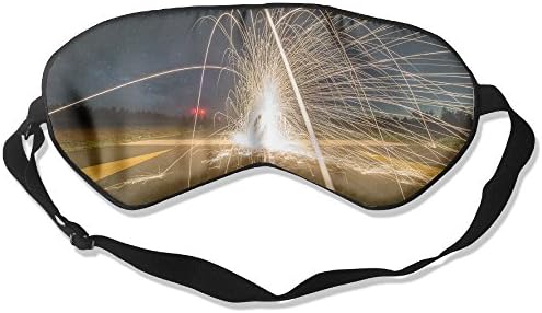 Fireworks Fountain Pure Silk Sleep Mask Reusable Cold Improves Sleep Edema Eye Tiredness