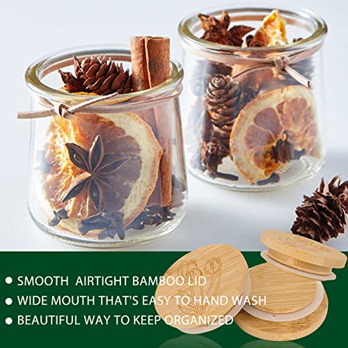 Oui Yogurt Jar Lids 6 Pack Bamboo Jar Lids for Oui Yogurt Jars
