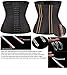 Waist Trainer Cincher Corset Body Shaper for Women Tummy Control Sport Workout L Black…