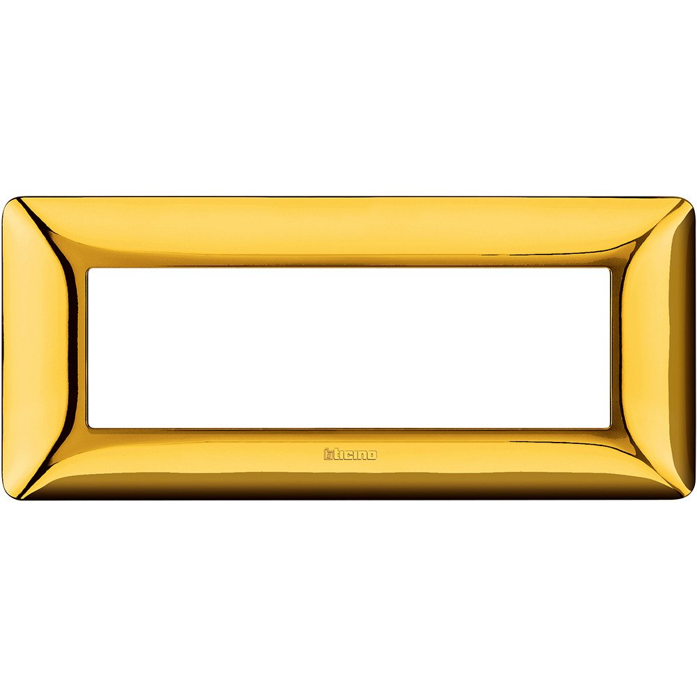 Bticino Plaque Matix 6 Modules, Polished Gold