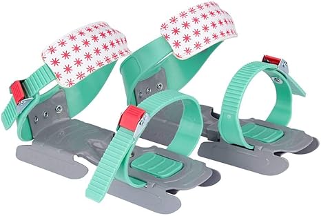 Nijdam® Junior Kinderschlitschuhe verstellbare Gleitschuhe Größe 24 - 35 Mintgrün Grau Koralle