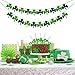 St. Patrick's Day Decorations Sets Themed Hanging Welcome Sign and 2 Strings of Felt Shamrock Clover Garland Banner- St. Patrick 's Day Banner Decor - St. Patrick 's Day Garland Decorations