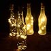 kingleder Set of 4 Warm White Solar Wine Bottle Cork Lights 10 LED Copper String Starry LED Lights for Bottle DIY, Party, Decor, Christmas, Halloween, Wedding, Accent Mood Lights(Bottle NOT Included)