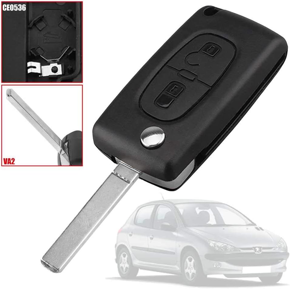 Ociodual Coque CE0536 VA2 Clé PLIP 2 Bouton Buttons pour Peugeot 206 207 306 307 Ociodual Coque CE0536 VA2 Clé PLIP 2 Bouton Buttons pour Peugeot 206 207 306 307