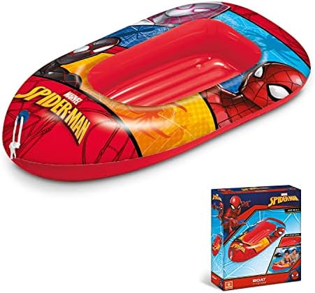 Toys - Spiderman Boat - Canotto con base gonfiabile, Gommone per Bambini, Misura 112 cm - PVC Termosaldato Resistente - 16930